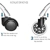 Office Chair Caster Wheels,Office Chair Wheels Replacement Rubber Chair Casters for Tile, Hardwood Floors and Carpets, Universal Fit for Most Chairs- Set of 5