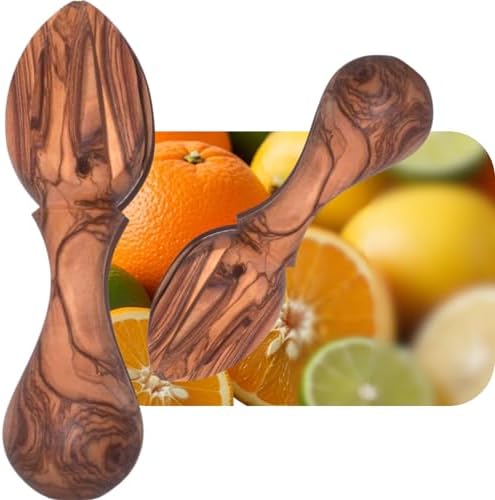 Holy Land Market Olive Wood Lemon Juicer/Citrus Reamer - Handcrafted from Bethlehem, 5.5 in, Asfour Outlet