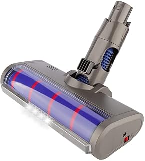 WEILE Replacement Soft Roller Cleaner Head for Dyson V6 Animal, V6 Fluffy, DC58, DC59, DC61, DC62, DC74 Cordless Vacuum Cleaner, Hard Floor Attachment with LED Headlights