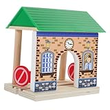 Modèle de gare à faire soi-même - objet de collection, décoration de bureau à domicile et fournitures de fête, également un pour les amateurs de jouets de train, jouet de gare pour les jeux