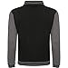 Awdis Unisex Varsity Jacket (L) (Jet Black/Hot Pink)