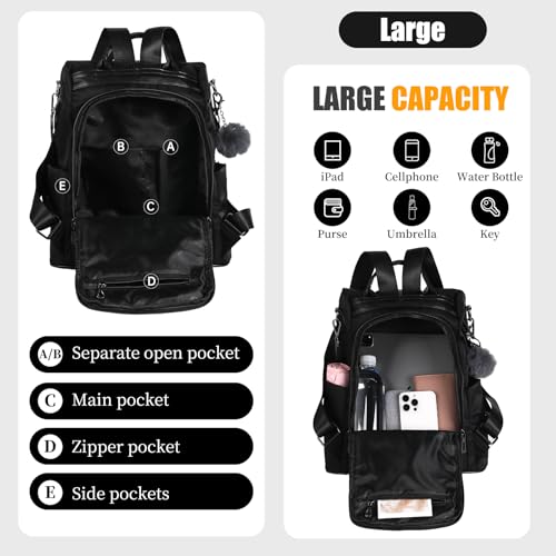PINCNEL Women Anti-Theft Backpack Purse