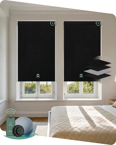 Yoolax Motorized Blackout Window Shades with Remote