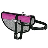 Dogline MaxAire Multi-Purpose Mesh Vest for Dogs and 2 Removable Therapy Dog Patches, Large, Pink