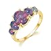 CiNily Created Blue Fire Opal Rhodium Plated Women Jewelry Gemstone Ring Size 5-12
