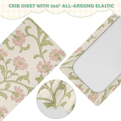 Parure de lit bébé imperméable rose à fleurs 71x132 cm - 5