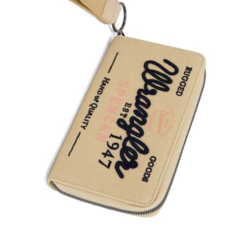 Image of Montana West X Wrangler Wristlet Wallets for Women Classic Retro Wallet Purse Bifold Credit Card Wallets for Women Oversized Logo Clutch Wristlet