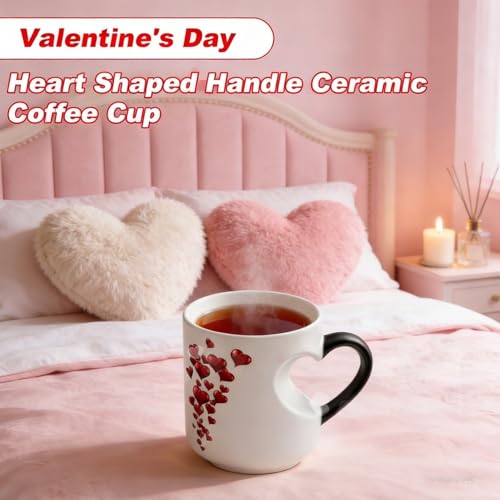 Taza mágica de cerámica con forma de corazón 11oz 2 pcs miniatura 4
