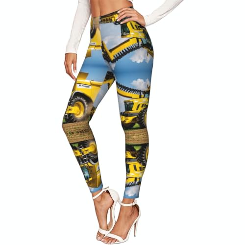 Pantalon de yoga pour femme contrôle du ventre et imprimé tracteur