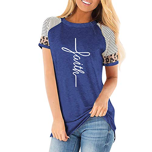 T-Shirts Tops Short-Sleeve Casual Tee Cotton Women Christian for Faith Religious