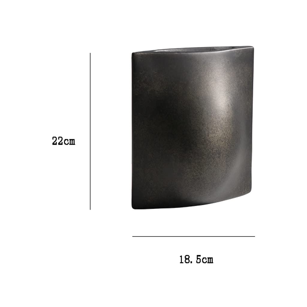 Proste nowoczesne kreatywne płaskie ceramiczne dekoracji wazon model salon ganek pulpit suchy kwiat układ Umeblowanie (Size : 22cm)