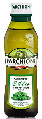 Farchioni - Basilikum Olivenöl (250 ml) - Extra Natives Olivenöl - Basilikum Essenz - Glasflasche (250 ml)