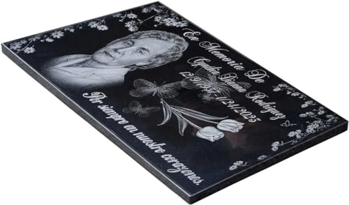 Image of 16x8 Granite Gravestone Memorial plaques for Outdoors,Cemetery headstones for Graves,Grave Markers for Cemetery for Humans，Cemetery Tombstone Marker,Grave Stones for Humans