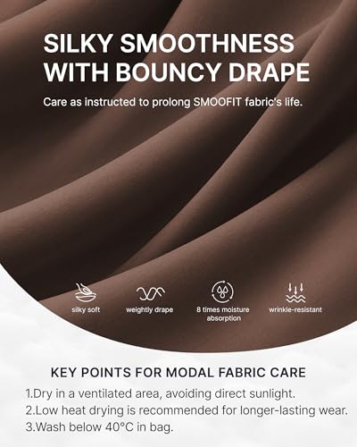 G4Free Smoofit Modal Soft Women's Wide Leg Sweatpants High Waisted Drawstring Side Slit Casual Lounge Pants with Pockets3