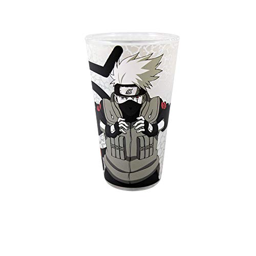 Naruto and Kakashi Hand Sign Drinking Glass, 16 oz, by Just Funky