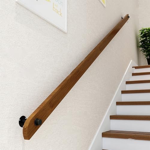 Rambarde antidérapante en bois avec supports de fixation robustes
