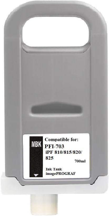 Vivid Colors VC PFI-703 Matte Black Ink Cartridge for Canon PFI-703MBK PFI703MBK pfi703 (700ml, Matte Black) for Canon imagePROGRAF 810 815 820 825 Printer.