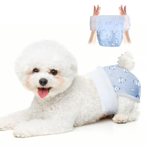Image of Disposable Dog Diapers Count Absorbent Soft Puppy Doggie Diapers for Female Dogs with Stretchy Waist Puppy Diaper in Heat Period Excitable Urination (XL 30PCS)