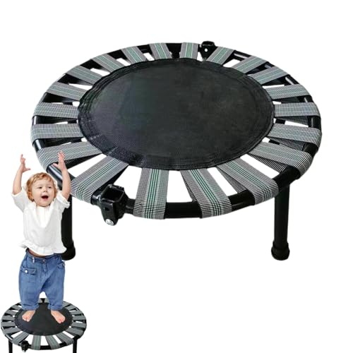trampolín de Fitness, trampolín - Cama de Salto,Trampolín Plegable para Ejercicios, Carga máxima 165 Libras, Cama de Salto silenciosa para Ejercicios para niños y Adultos, Entrena