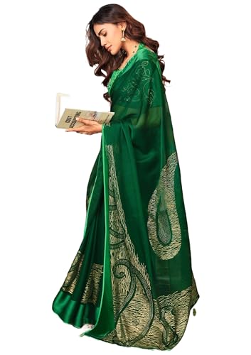 Saree de gasa Pandadi para mujer vestido tradicional indio elegante con blusa