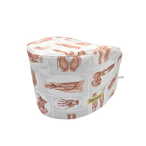 Image of Hats for Women and Mens Caps with Sweatband Adjustable Tie Back Working Cap Cotton One Size Unisex Skull Cap Cute Cat Print