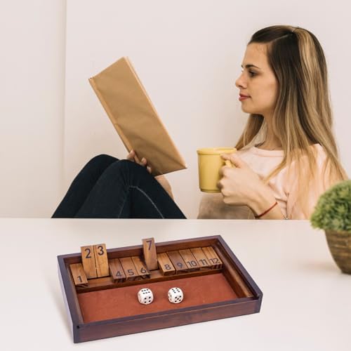 Shut The Box Juego de Mesa de Madera 12 Piezas miniatura 4
