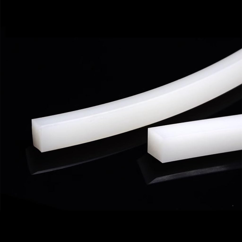 Tira de Sellado de Espuma de Silicona, Tira de Sellado de Caucho de Silicona Cuadrada, Varios tamaños, Color Blanco | 18x18mm
