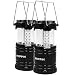 HIPPIH 2 Pack LED Camping Lantern,Battery Powered Collapsible Emergency Camping Lights with 6 x AA Batteries