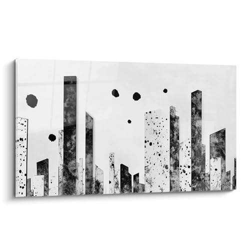 Tableau Altitude Walensky tacheté noir et blanc en Alu Dibond de format 2XL