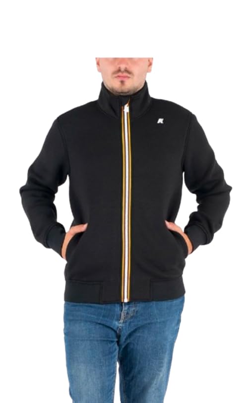 K-Way Felpa Uomo in Neoprene K2125LW Finn Spacer Nero
