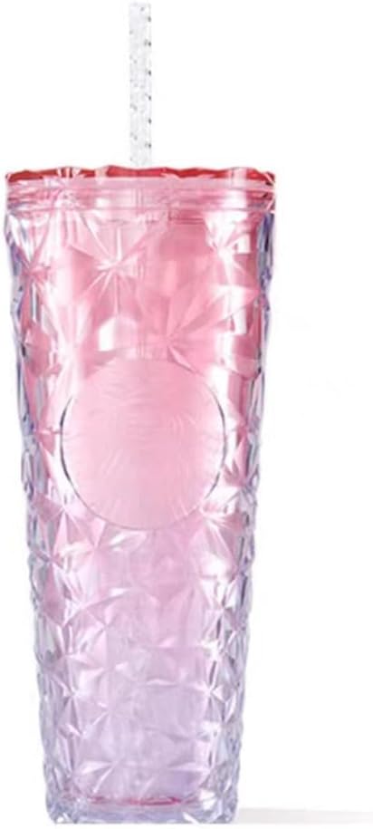 冬の魔法を閉じ込めた美しさ！グラデーションパープルの雪の結晶タンブラーで日常を彩る