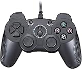 TPFOON Wired Controller Compatible with PS2, Remote Joystick Gamepad Double Shock Compatible with Playstation 2 (Non-Slip Black)