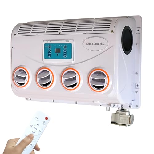 Aire acondicionado eléctrico universal para RV y camión, unidad de refrigeración montada en la pared para autocaravana y autobús