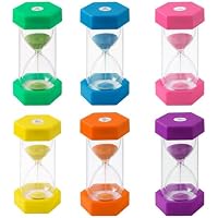 6 Piezas Arena Colorido Reloj de Arena para Niños, Aprendizaje y
