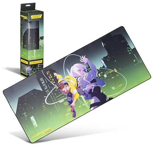 Cyberpunk Edgerunners Tapis XXL Grand Format pour Aménager un Setup Gaming