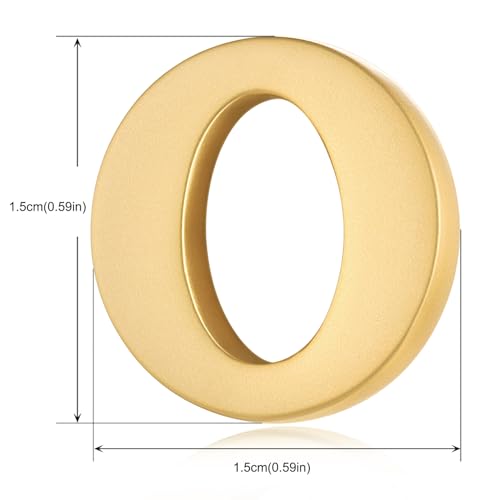 Image of HONEY BEAR Mens Womens Initial Alphabet Letter Lapel Pins Collar Badge Brooches for Business Wedding Graduation Gift Matte Gold 0.59 inches