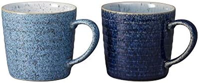 Denby 411046007 Studio Blue 2 Piece Ridged Mug Set