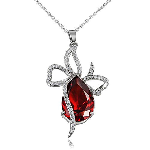 Big Gorgeous Ruby Pendant Necklace Party Wedding Dress Necklace