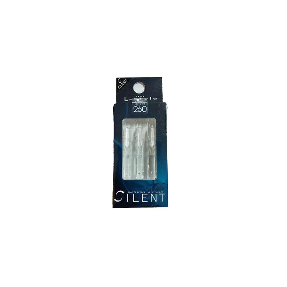 Lstyle Dart Shafts Spinning | Clear | Extra Extra Long 440 Slim | 1 Set (3 Shafts) | for Soft Tip &amp; Steel Tip Darts