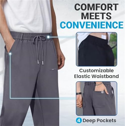 Aerostrides Pull on Waffle Stretch Casual Pants Ultra Soft Breathable Stretch Loose Fit Work Travel for Men4