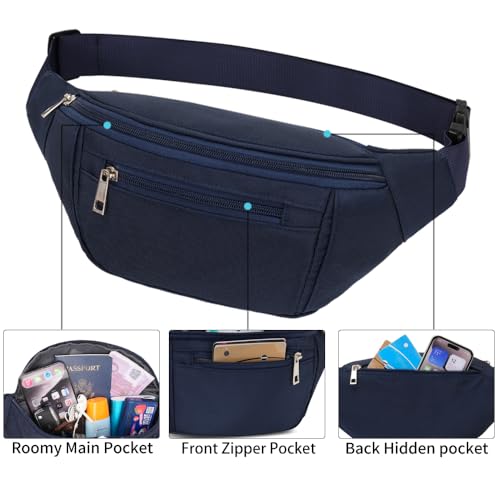 Bauchtasche Gürteltasche Hüfttasche Sport Wasserdicht Gürteltasche Damen Herren Sport Tasche Outdoor Reisen Wandern Laufen Joggen Hundetraining (Blau)