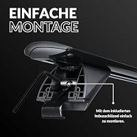 Owen 5.0 Pro Auto Dachträger für offene Reling 135cm Schwarz – Ansicht 7