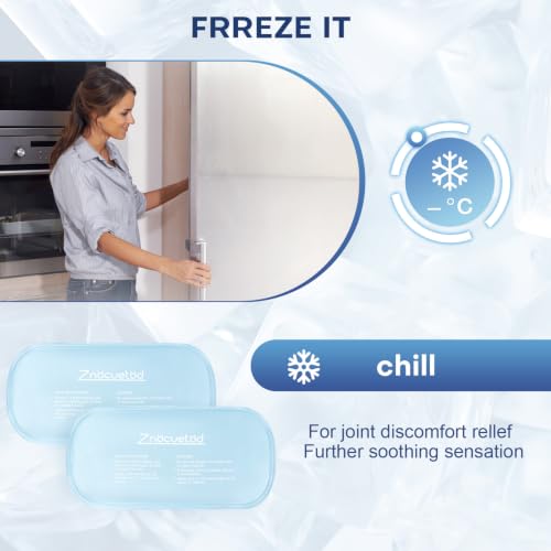 Image of Gel Ice Packs for Injuries Reusable 2 Packs Hot Cold Gel Wrap with Strap