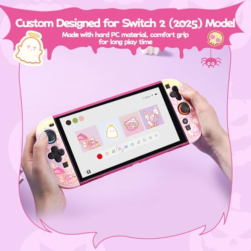 Image of GeekShare Slim Protective Case Compatible with Switch 2 (2025), Anti-Scratche and Shock-Absorption Dockable Hard Shell for Switch 2 Game Console - Patch Moe Doll