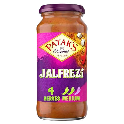 Pataks Jalfrezi Curry Sauce 450g | Medium Spice | Serves 4 | Authentic Indian Simmer/Cooking Sauce