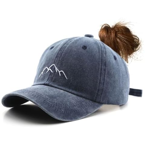 YULOONG Women's Ponytail Baseball Cap with Sun Protection Cover