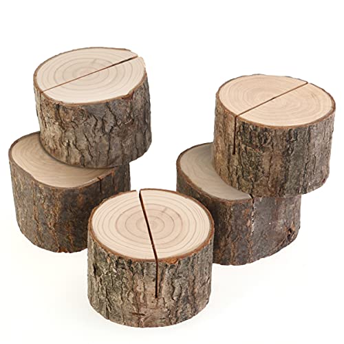 ABOOFAN 5 Piezas Titular del Nombre Tarjeteros De Madera Tarjetas De Posición Colocar Tarjeteros para Poner La Mesa Titulares De Números De Mesa Nacarado Marco De La Foto Iniciar Sesión