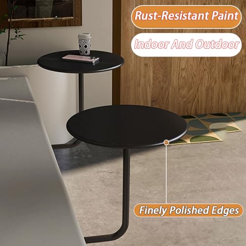 Table basse murale ronde en L pour coin petit déjeuner et café convivial