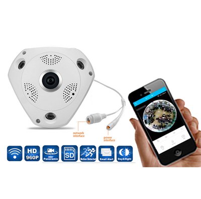 Câmera Panoráƒ¢mica Seguranáƒ§a 3D Wi-fi 360á‚º Vr Cam