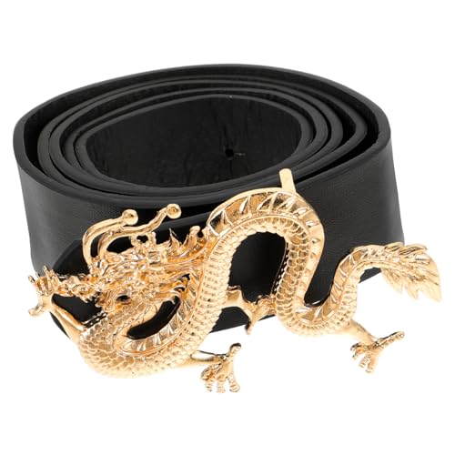 PRETYZOOM Unique Dragon Design Belt Women's Vintage Dress Waist Belt Durable Leather for Men Women